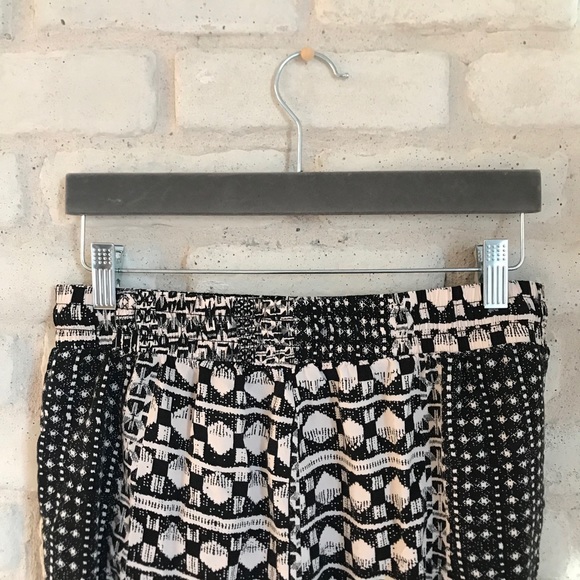 Forever 21 Black White Pattern Harem Tie Pants M - Picture 4 of 14